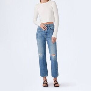 SLVRLAKE London high rise straight leg jeans —like new!